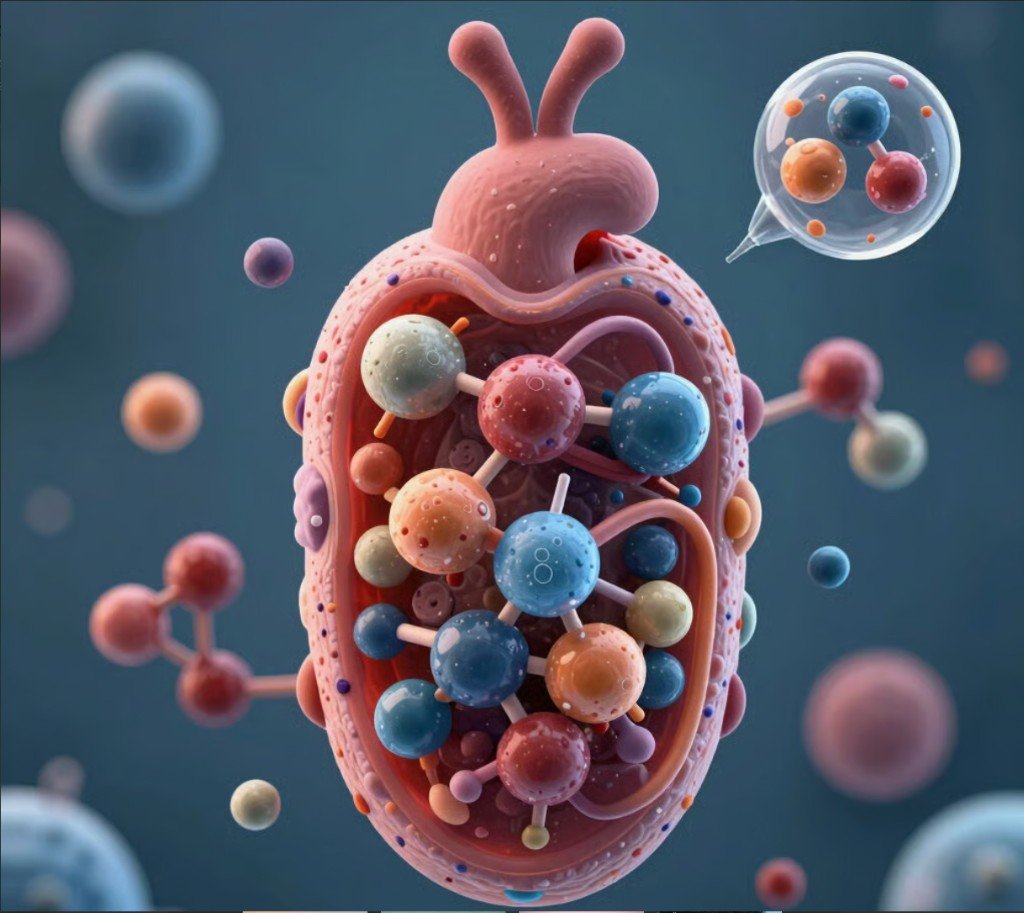 Scientific molecular cardiovascular research illustration